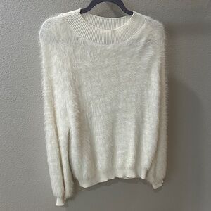 NWOT Urban Outfitters Cream Fuzzy Sweater